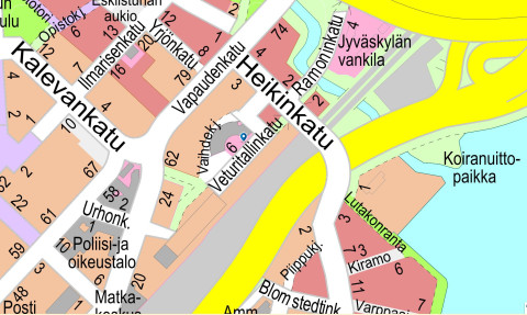 Galleria Ratamon sijainti. Image Jyväskylän kaupunki